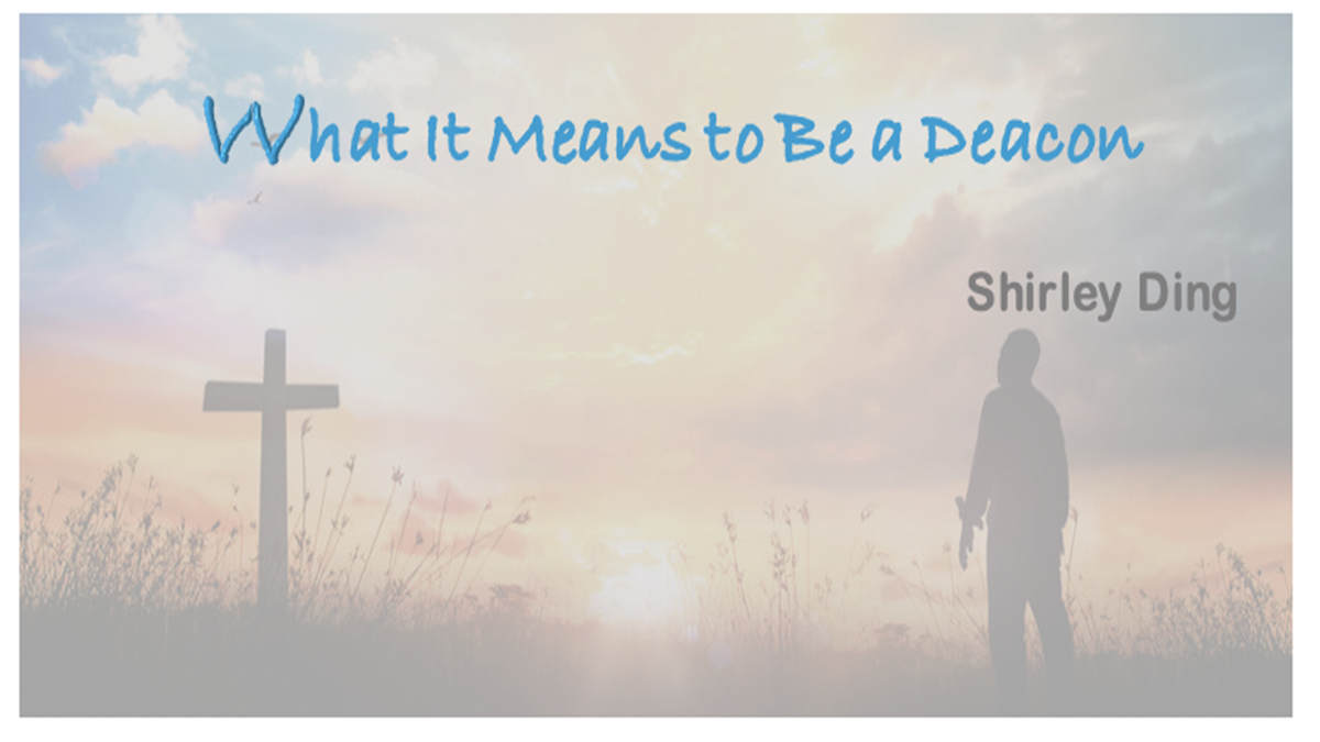 What It Means to Be a Deacon